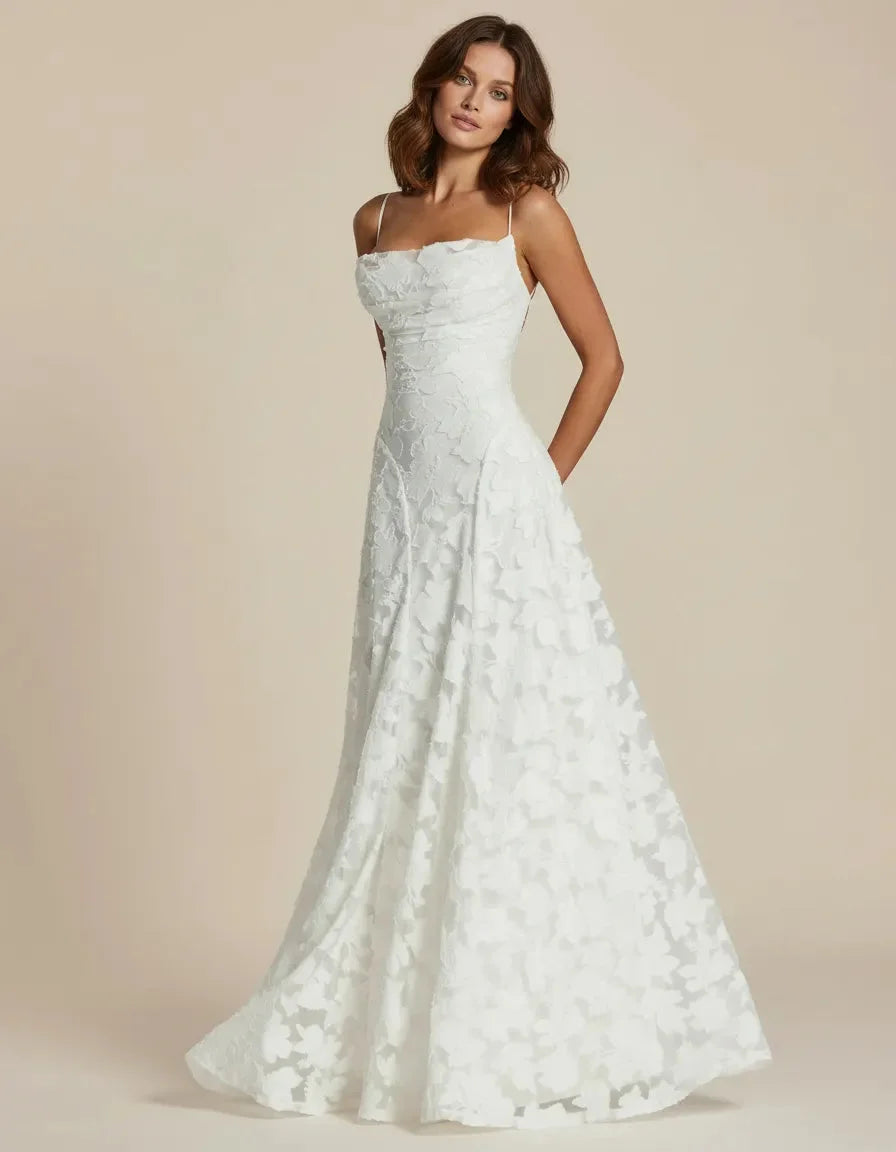 Aveline – La Robe Grâce Florissante — Blanc, photo 11