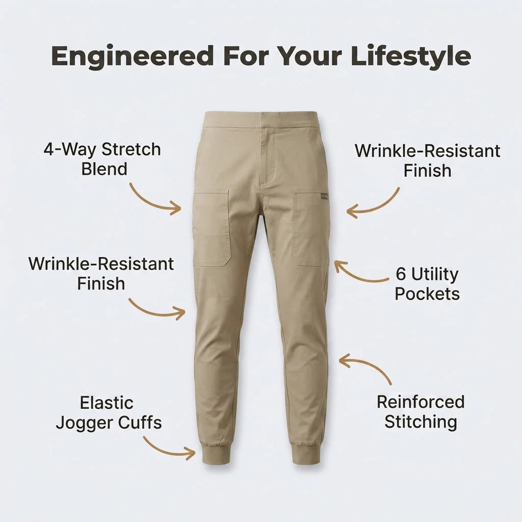 Calça Jeans Cargo com Elastano Premium – Conforto e Estilo — foto 2