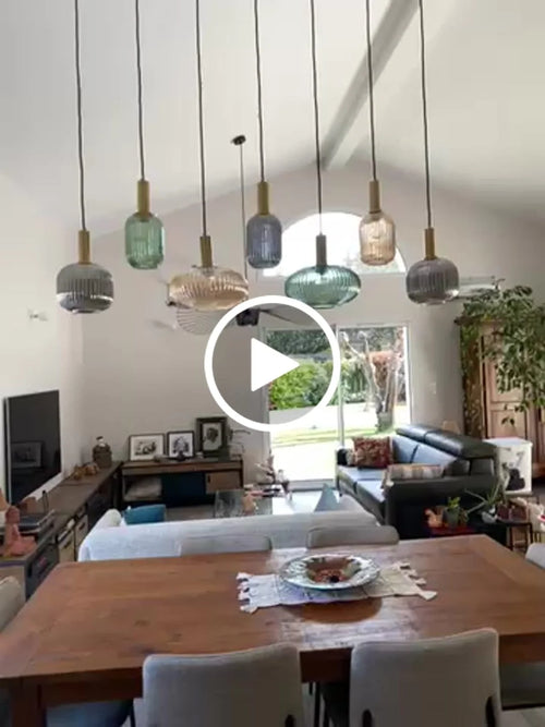 Suspension Chic En Verre Vintage — photo d'un client 1
